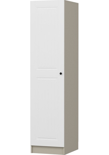 Minar Kale 1 Kapaklı Dolap İlkbahar Mebran 190cm - Kumtaşı/beyaz - Raflı Çok Renkli