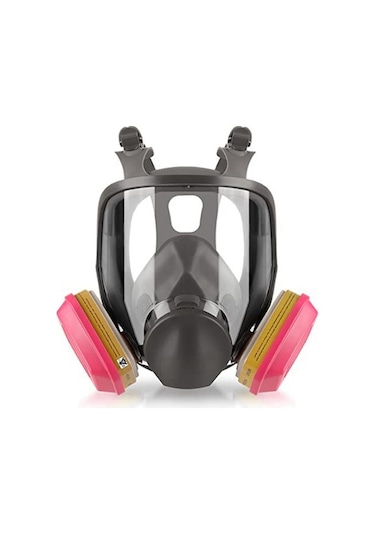 Tam Yüz Gaz Maskesi - 6800 Organik Buhar, Toz, Boya, Formaldehit Için 60926 Hava Filtreli Den Kullanılabilir Solunum Maskesi Mekanik El Aletleri
