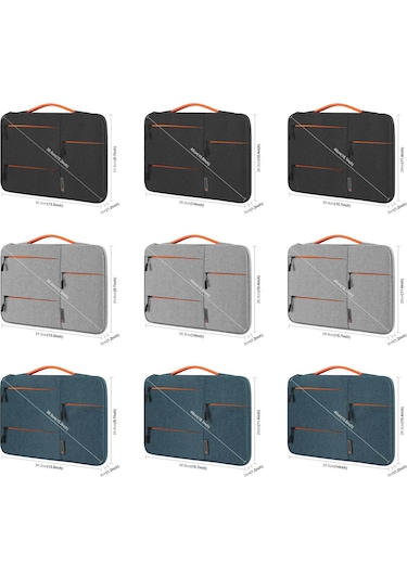 Jeemson İş İçin Suluğa Dayanıklı 13-15 İnç Notebook Çantası, Pu Kollü Ve Poliester Malzeme, Siyah-gri-lacivert Seçenekleri Siyah