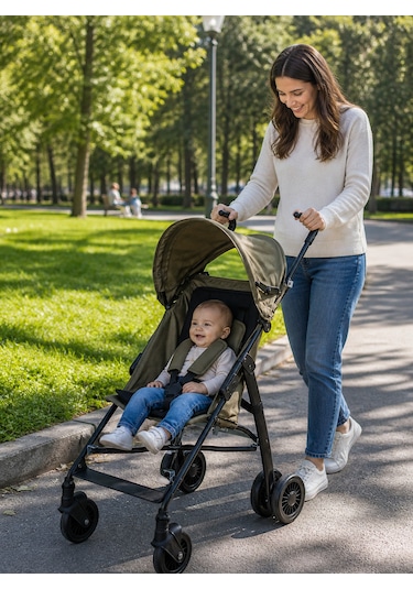 Chubby Baby Baston Bebek Arabası Ergonomik 5 Nokta Emniyet Kemerli