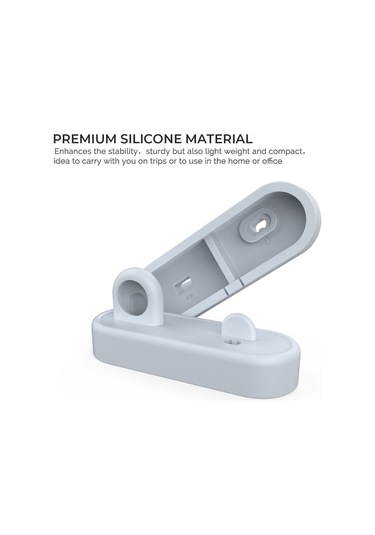 Cbtx Pt56-s İphone 12/13/14/ iOS Uyumlu Watch Stand Tutacağı 2'si 1 Arada Şarj Ünitesi ve Kablo Adaptörü Bebek Mavisi