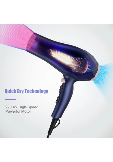 Profesyonel Saç Kurutma Makinesi Saç Kurutma Makinesi 2 Hız Ve 3 Isı Ayarı Hızlı
