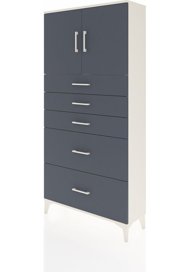 Arges Dolap 2 Raflı 5 Çekmeceli 2 Kapaklı 88x30x182 Aytaşı-an... Aytaşı