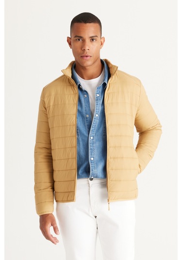 Ac&Co / Altınyıldız Classics Standart Fit Normal Kesim Dik Yaka Erkek Mont Sarı