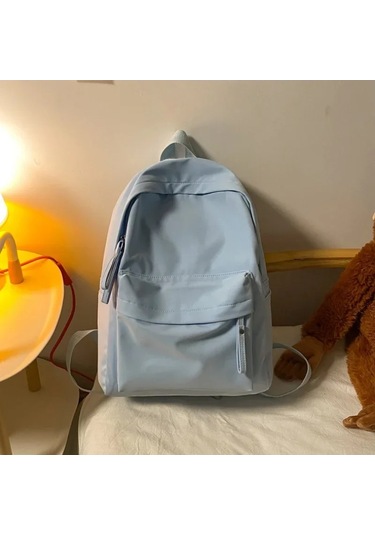 Dawndesslo Su Geçirmez Naylon Sırt Çantası - Kadın Ve Öğrenciler İçin Seyahat Ve Okul Çantası Mavi 12 İnç Kırmızı Kırmızı