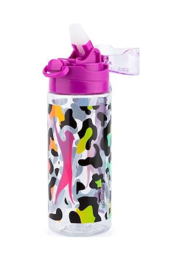 Slazenger 500 Ml Plastik Okul Matarası - Mor Kapaklı - Silikon Pipetli