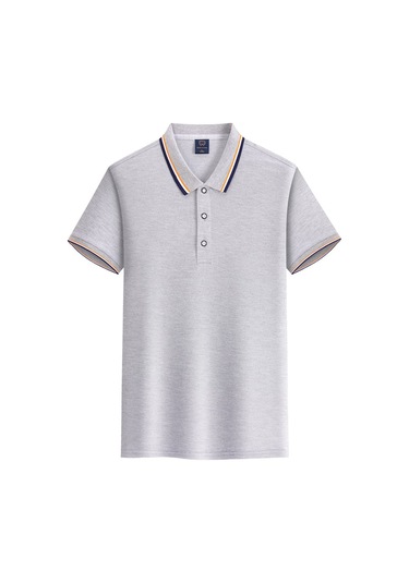 Polo Gömlek İş Kıyafetleri Özel Yazlık Kurumsal İş Kıyafetleri Kısa Kollu Açik Gri