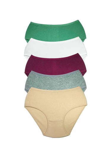 5 Adet Kadın Yüksek Bel Ribana Bato Külot S045