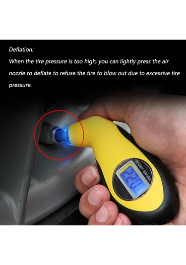 Dijital Lastik Basınç Ölçer 0-150psı Lcd Arka Aydınlatmalı Ekranlı Araba