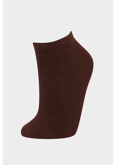 Defacto Kadın 5li Pamuklu Patik Çorap F5431axnsbn207 Kahve