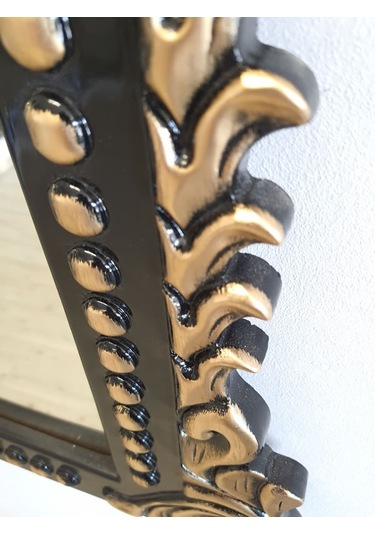 Ayna Denizi Lady Black Gold Model Siyah Altın Renk Dekoratif Ayna Altın - Siyah