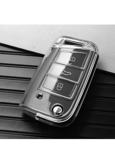 Skoda Karoq Şeffaf Anahtar Kılıfı