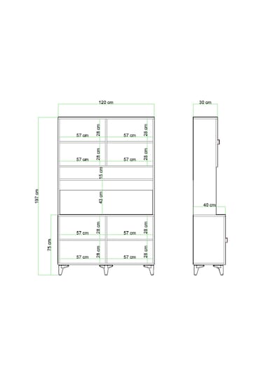 Urla Kahve Köşesi Çok Amaçlı Mutfak Kiler Erzak Dolabı Beyaz Beyaz