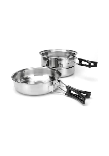 Tcherchi Açık Kamp Tencere Seti Kamp Kase Açık Kase Tencere Seti Gümüş