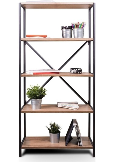 Agkyerkaplamaları Wrkspc Vidasız Kolay Kurulum 5 Raflı Kitaplık