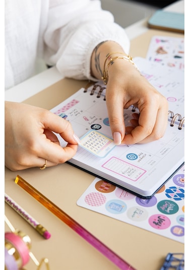 A5 Sticker Book 1183 Adet 18 Yaprak Renkli Etiket Defteri Everyday Sticker