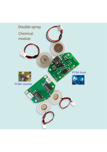 Anjiexun Çift Sprey Nemlendirici Atomizer Modülü Çift Sprey Kontrol Kartı, Set A