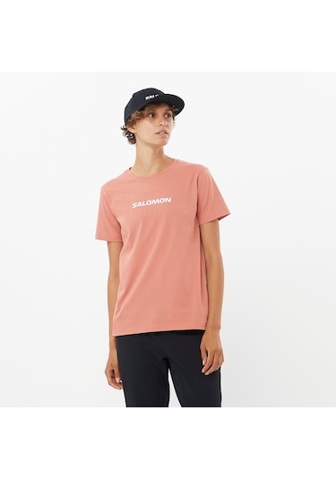 Salomon Logo Ss Tee W Lıght Mahogany// T-shırt Lc2217800 001
