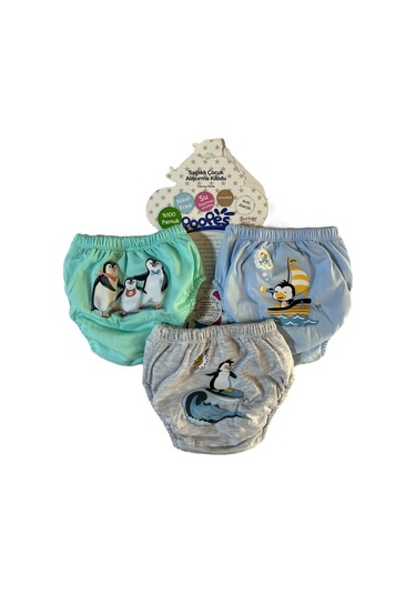 3'lü Alıştırma Külodu 3'lü Maceracı Penguenler