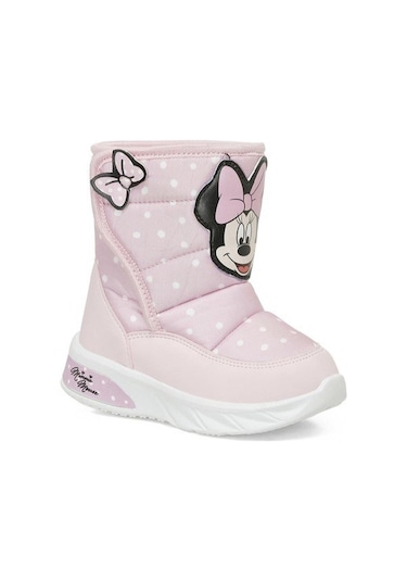 Mınnıe Mouse Salta Pembe Cırtlı Kürklü Kız Çocuk Kar Botu Pembe