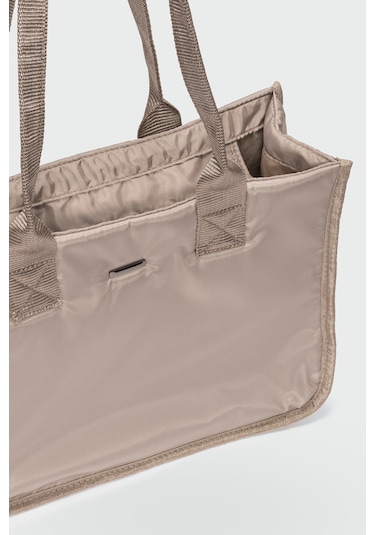 Lora Omuz Çantası Vizon Vizon