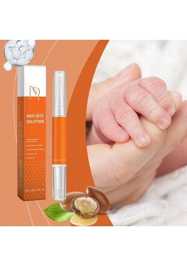 Vkemall Bebekler İçin Gıda Seviyesi Acı Bileşenli Tırnak Keme Alışkanlığı Düzeltme Kalemi - Turuncu