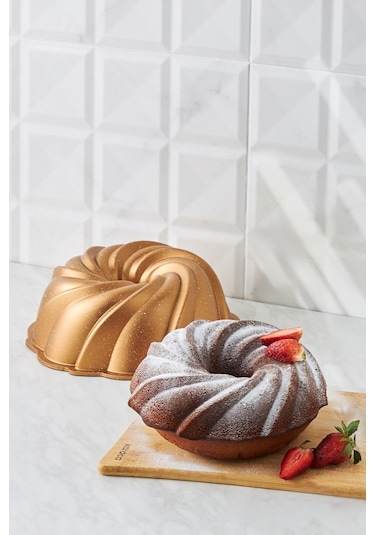Karaca  Cake Pro Pare Döküm Kek Kalıbı Gold 24 cm