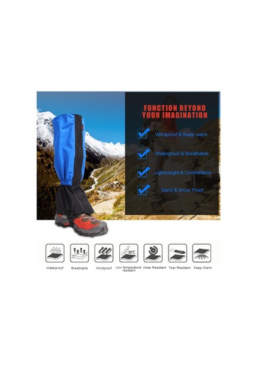 Dofolink Uzun Kollu Outdoor Askı Gaiterleri: Su Geçirmez Oxford Kumaş, Islak Ve Toz Koruma, Kayak-trekking-tırmanma İçin Siyah Erkek Kadın Diğer