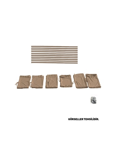 Pandami Citroen Nemo 2007-2015 Uyumlu Krem Raylı Oto Perde Takımı