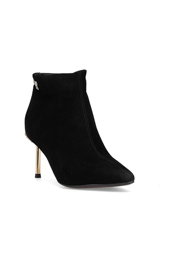 Guja 25k417 Kadın Hakiki Deri Topuklu Bot Siyah Siyah