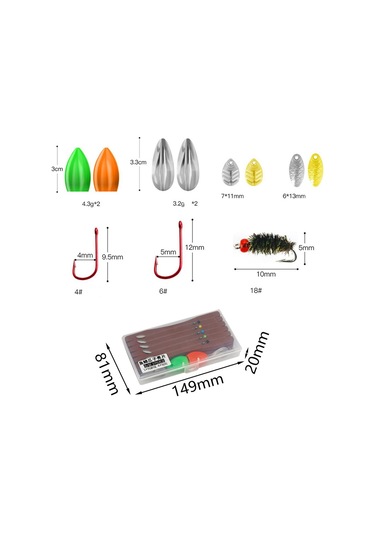 Homyl Bağlı Sinekler Seti Yapay Yem Balıkçılık Cazibesi C