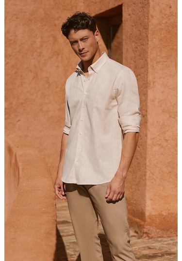 Ac&Co / Altınyıldız Classics Erkek Gömlek (476750061) Krem