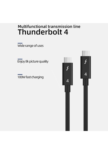 Cbtx Thunderbolt Veri Transferi Hızlı Şarj Kablosu 100W 0.8 Metre