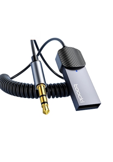 Toocki Aux Bluetooth Mikrofonlu 3.5mm 5.0 Verici Araç Kiti