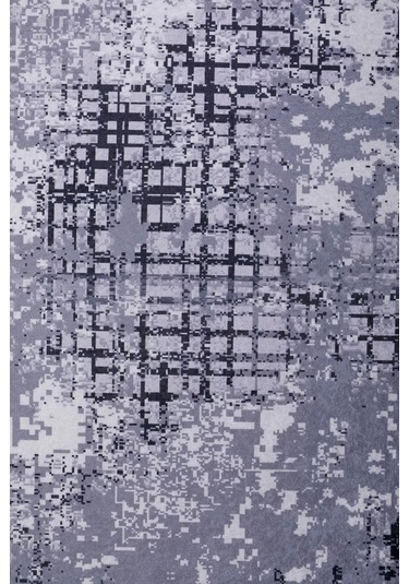 Dijidekor Halı Siyah 8881 Yıkanabilir Saçaksız Kesme İnce Yolluk Kilim Salon Halısı Modelleri Çok Renkli