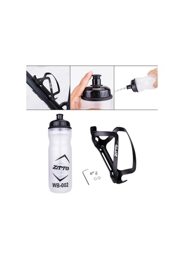 Suntek Dağ Bisikleti Su Şişesi Kafesi, İçecek Sağlam Siyah Siyah