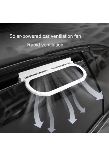 Usb Eklenti Araba Penceresi Egzoz Fanı Araba Hava Sirkülasyonu Soğutma Havalandırma Fanı, Boyut:güneş Beyazı