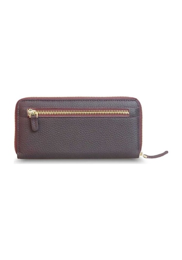 Guard Mat Bordo Hakiki Deri Kadın Cüzdanı P1263 Bordo