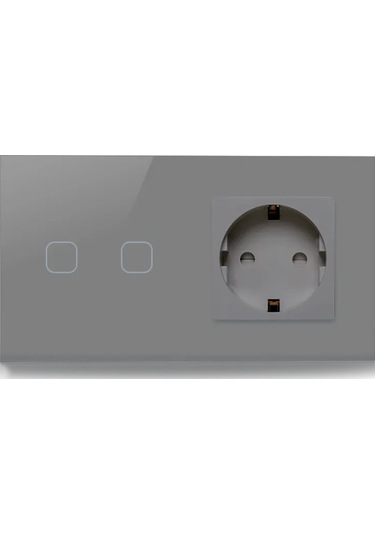 Fujıhome Kablosuz Prizli Dokunmatik Çift Anahtarlı Anahtar 388654860