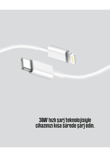 Orijinal Kalite 30w Type-c Lightning Hızlı Şarj Kablosu - 1.2m Dayanıklı