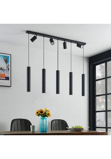 Archio Beşli Spot Ledli Sıralı Sarkıt Avize Çok Renkli