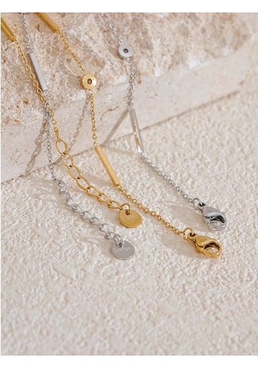 Altın Eetit 316l Paslanmaz Çelik Zirkon Ince Zincir Bileklik Bileklik Kadınlar İçin Yaz 2024 Basit Suya Dayanıklı Şık Takı Hediye Altın