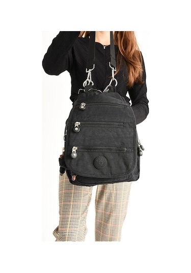 Ultra Hafif Kadın Sırt Ve El Çantası Siyah Model: 571-5a - Siyah