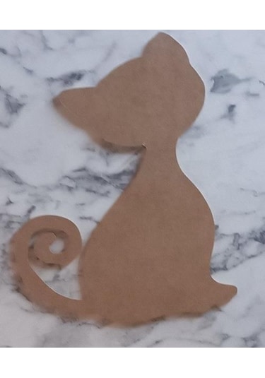 Hobi Adn Dekoratif Pano Kedi Cnc Kesim Ahşap Ham Mdf Model El Yapım
