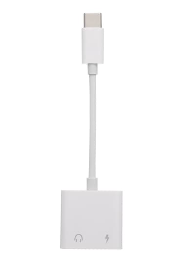 Dofolink Usb-c Çift Port Ses Adaptörü - Hızlı Şarj, Müzik Dinleme, Konuşma Ve Kısa Mesaj Kontrolü - Beyaz Tüm Cep Telefonları İçin Uyumlu