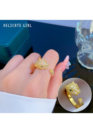 Ayarlanabilir Açıklığa Sahip Zarif Zirkon Yüzük No.23 Çok Renkli