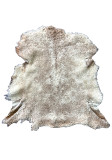 Naturel Dekoratif Boyasız Kısa Tüylü Doğal Desenli 60 X 50 Cm Koyun Postu Paspas - Gerçek Deri Post Çok Renkli