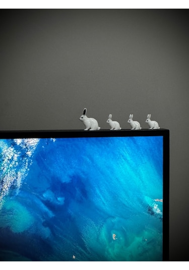 4 Parça Sevimli Tavşan Ailesi Dikiz Aynası Süsü - Ayna Süsü Araba Süsü Torpido Süsü Oto Aksesuar