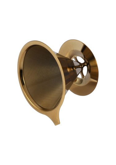 Metabagua 2x Çift Duvar Paslanmaz Çelik Titanyum Altın Bardak Standı Ve Saplı Kahve Damlatıcı Filtre Üzerine Dökün Jtnqvt Altın