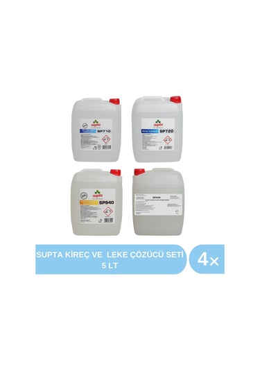 Supta Kireç ve Leke Çözücü Seti 4 x 5 L